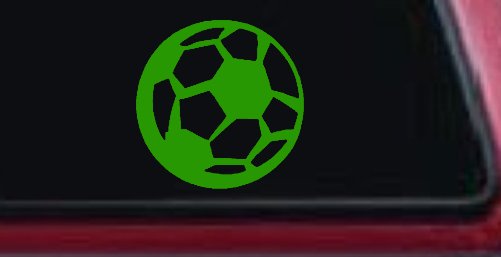 Soccer Ball Sports Car or Truck Window Decal Sticker (Lime)