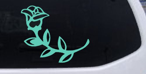 Rose Girlie Car or Truck Window Decal Sticker (Mint)