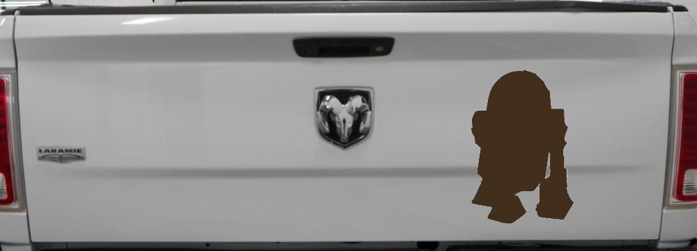 R2D2 Car or Truck Window Decal Sticker (Brown)
