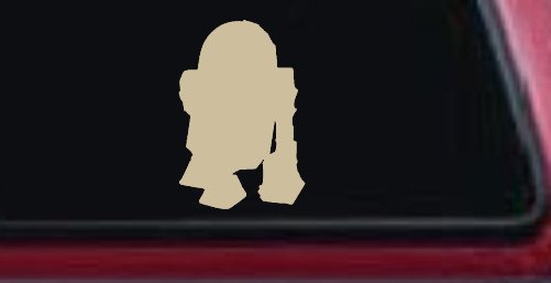 R2D2 Car or Truck Window Decal Sticker (Desert Sand)