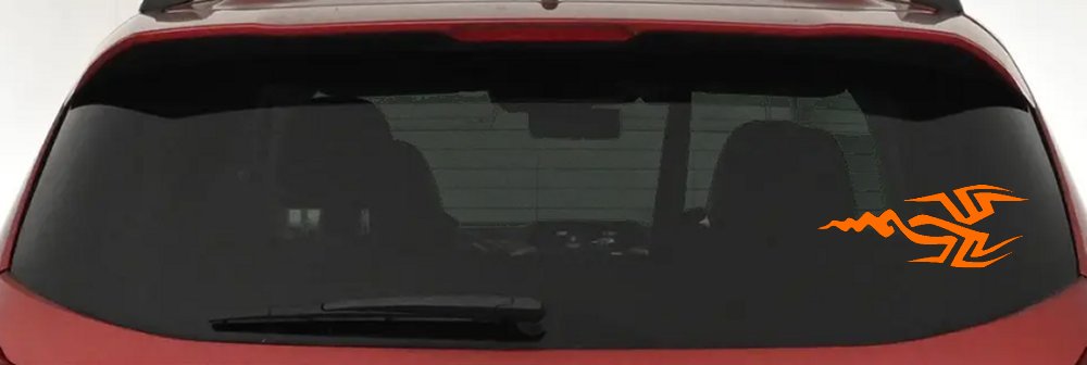 Tribal Car or Truck Window Decal Sticker (Orange)