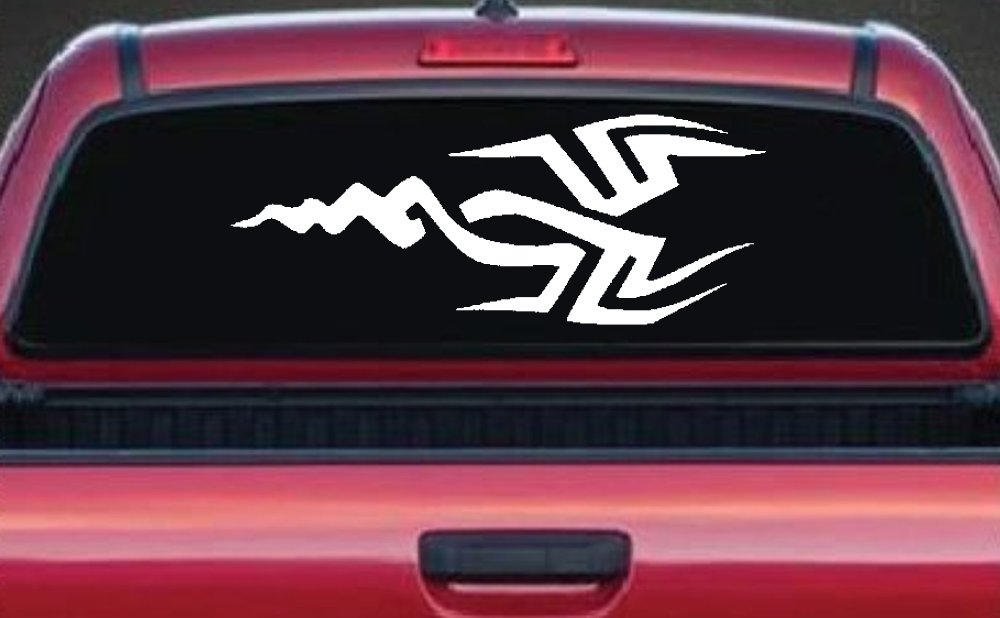 Tribal Scorpion Car Truck Window Decal Sticker Vinyl Graphic (White)