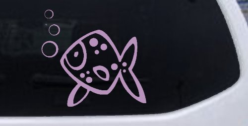 Cute Fish Animals Car or Truck Window Decal Sticker (Lilac)
