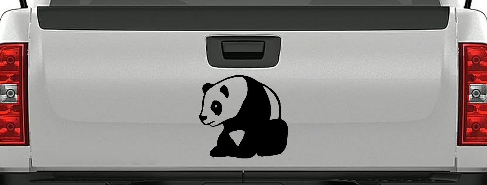 Panda Bear Car or Truck Window Decal Sticker (Black)
