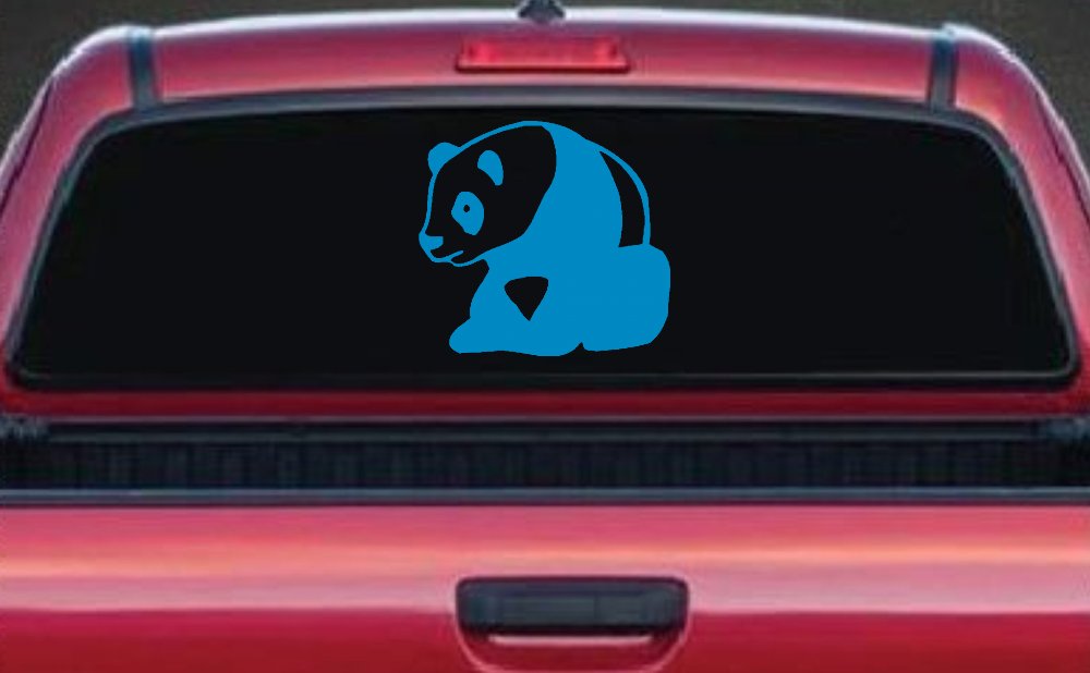 Panda Bear Car or Truck Window Decal Sticker (Blue)