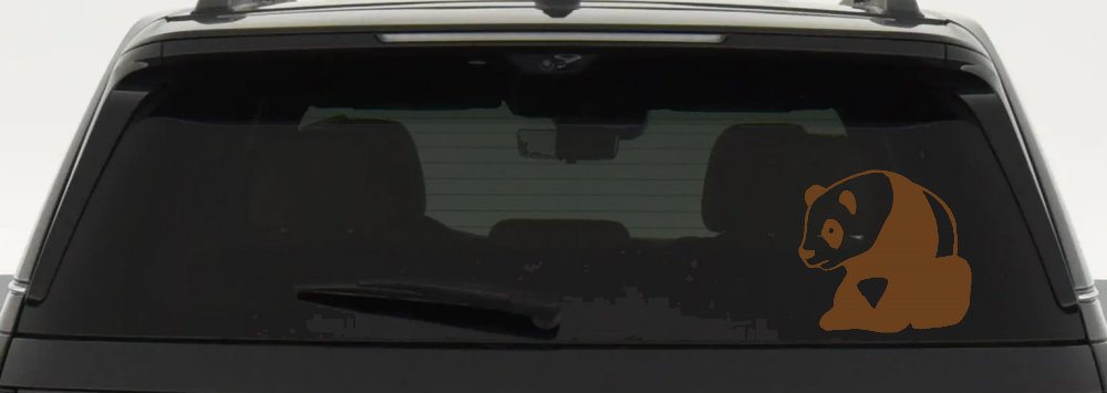 Panda Bear Car or Truck Window Decal Sticker (Copper)