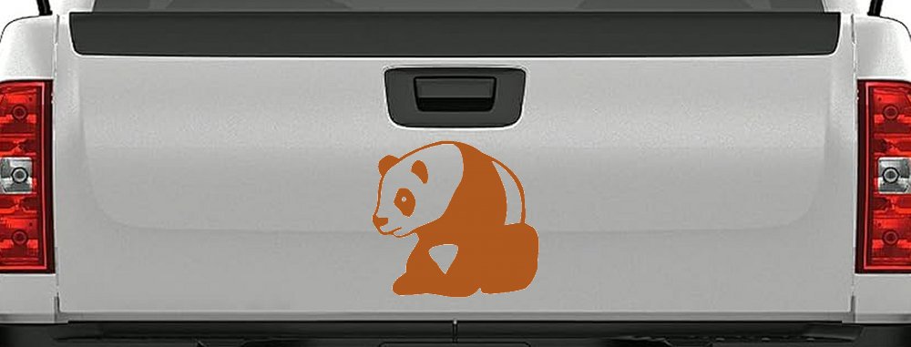 Panda Bear Car or Truck Window Decal Sticker (Nut Brown)