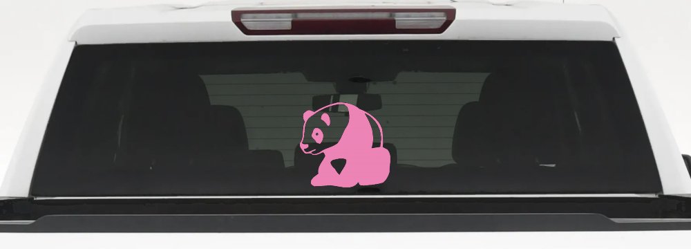 Panda Bear Car or Truck Window Decal Sticker (Pink)