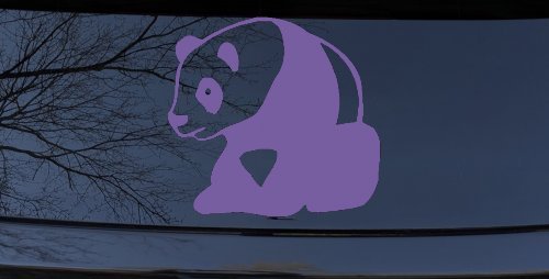 Panda Bear Window Decal Sticker for Car Truck - Cute Vinyl Art (Purple)