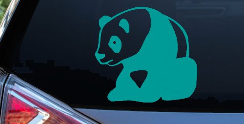Panda Bear Car or Truck Window Decal Sticker (Turquoise)
