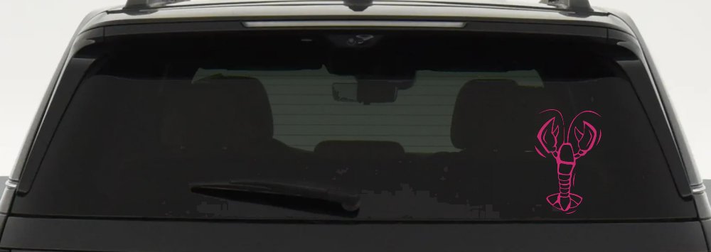 Lobster Car or Truck Window Decal Sticker (Hot Pink)