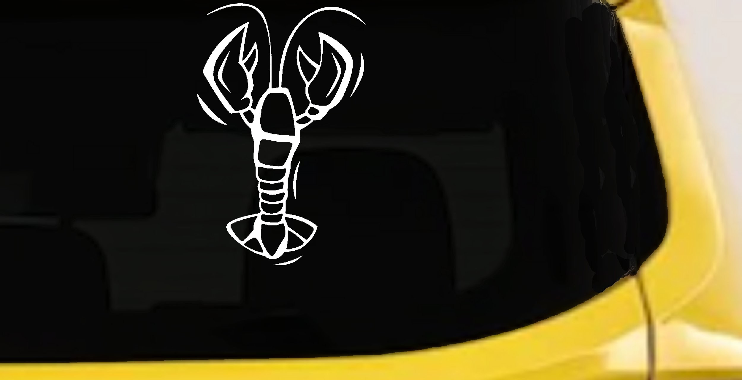 Lobster Vinyl Decal Sticker for Car Truck Window Decor (White)
