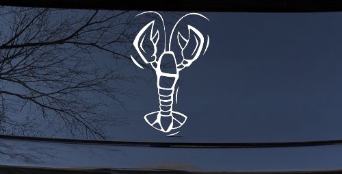Lobster Vinyl Decal Sticker for Car Truck Window Decor (White)