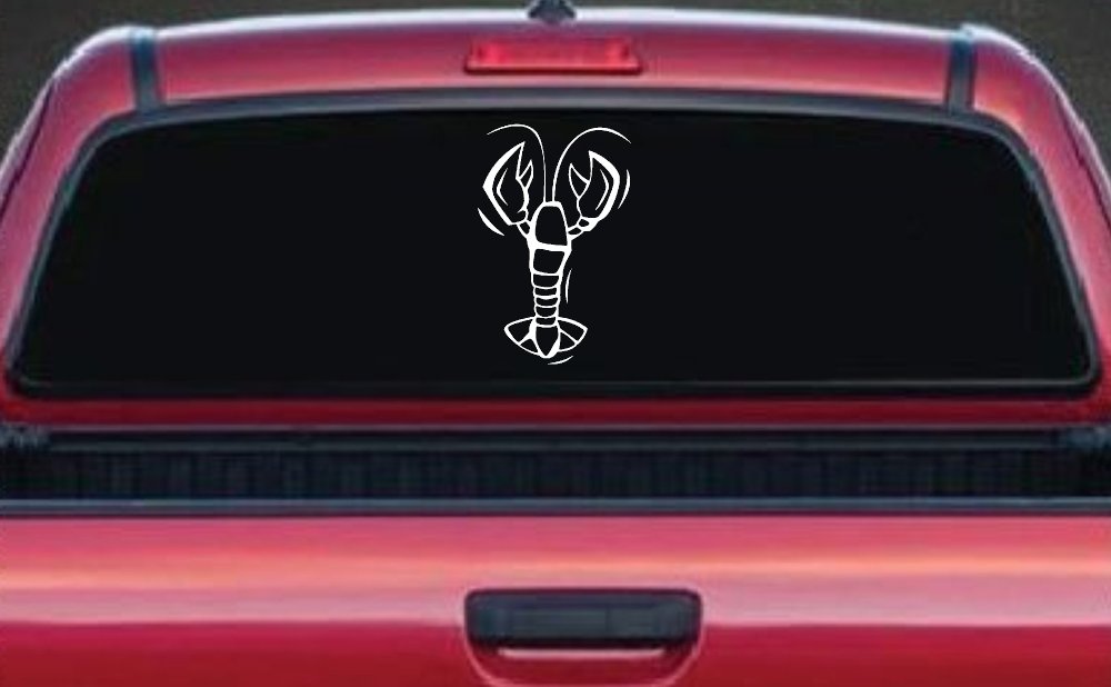 Lobster Car or Truck Window Decal Sticker (White)