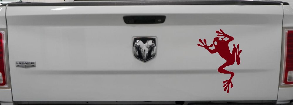 Frog Car or Truck Window Decal Sticker (Burgundy)