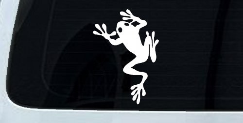 Frog Car Truck Window Decal Sticker Vinyl Graphics Auto Accessory (White)