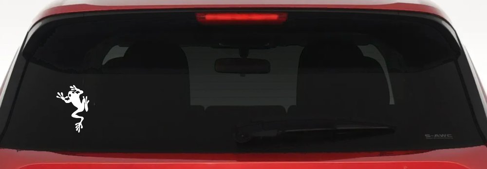 Frog Car or Truck Window Decal Sticker (White)