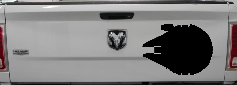 Millennium Falcon Car or Truck Window Decal Sticker (Black)