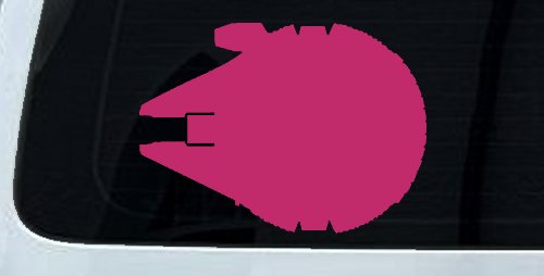Millennium Falcon Car or Truck Window Decal Sticker (Hot Pink)