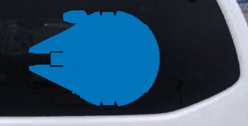 Millennium Falcon Car or Truck Window Decal Sticker (Sky Blue)