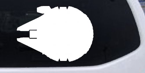 Millennium Falcon Car or Truck Window Decal Sticker (White)