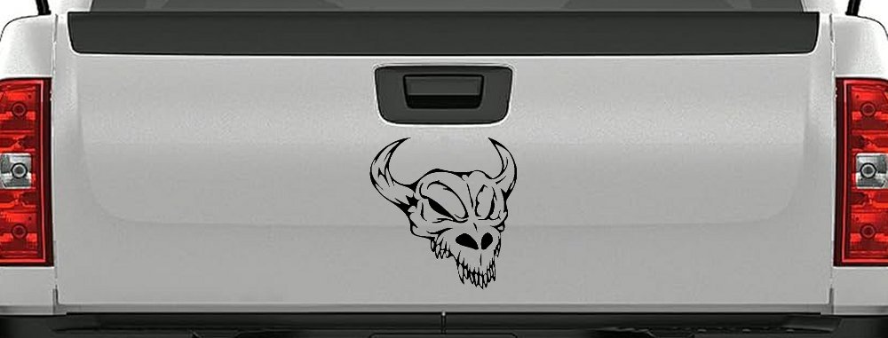 Skull With Horns Skulls Car or Truck Window Decal Sticker