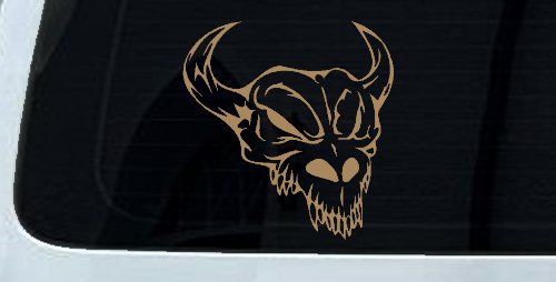 Skull With Horns Skulls Car or Truck Window Decal Sticker