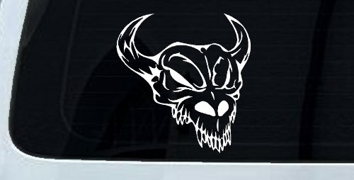 Skull With Horns Skulls Car or Truck Window Decal Sticker
