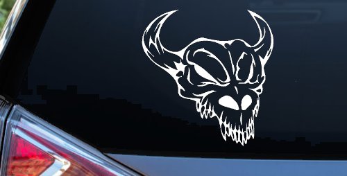 Skull With Horns Skulls Car or Truck Window Decal Sticker