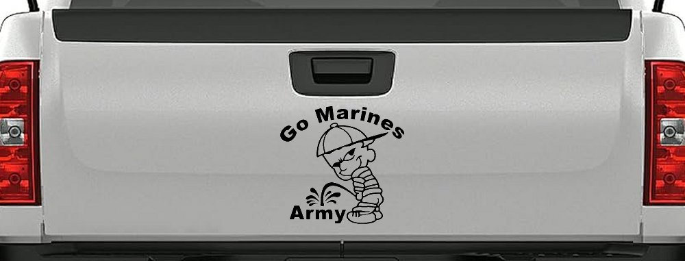 Go Marines Pee On Army Military Car or Truck Window Decal Sticker