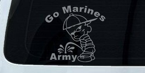 Go Marines Pee On Army Military Car or Truck Window Decal Sticker