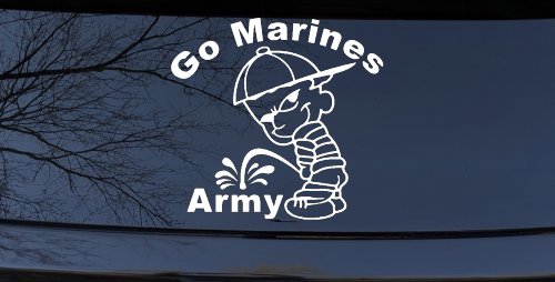 Go Marines Pee On Army Military Car or Truck Window Decal Sticker