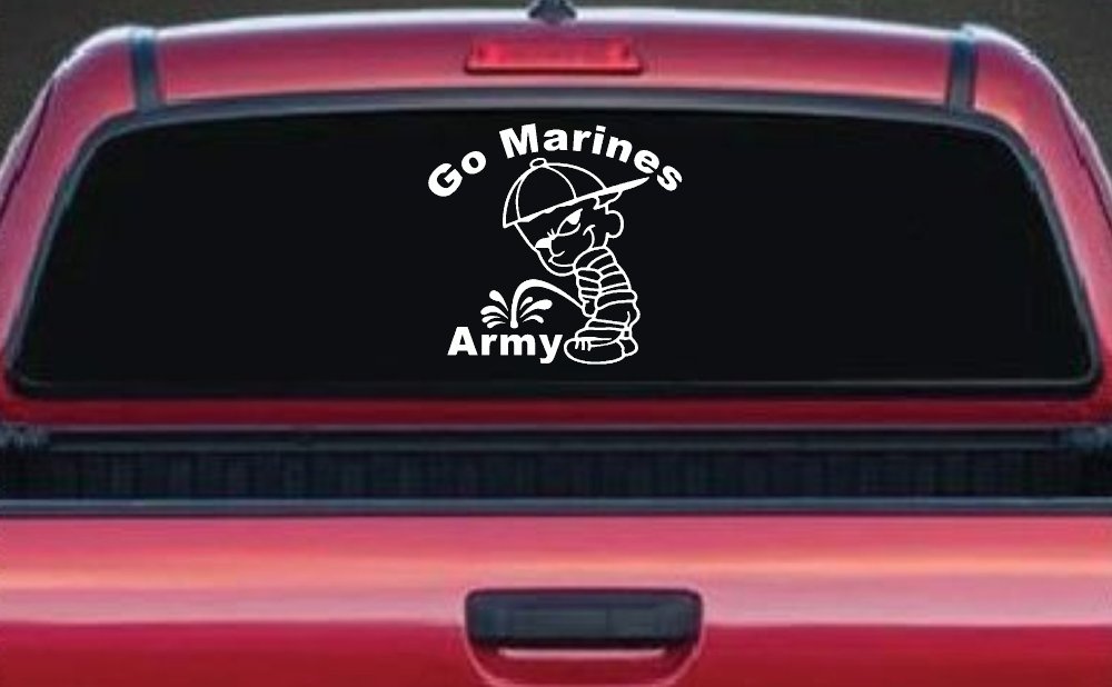Go Marines Pee On Army Military Car or Truck Window Decal Sticker