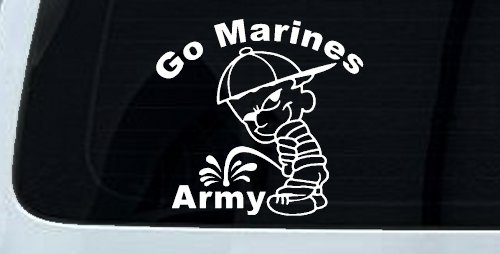Go Marines Pee On Army Military Car or Truck Window Decal Sticker