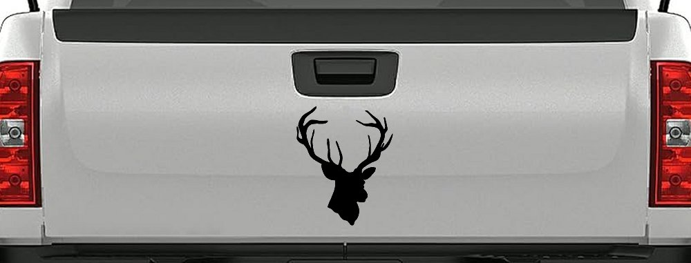 Big Buck Deer Hunting Car or Truck Window Decal Sticker (Black)