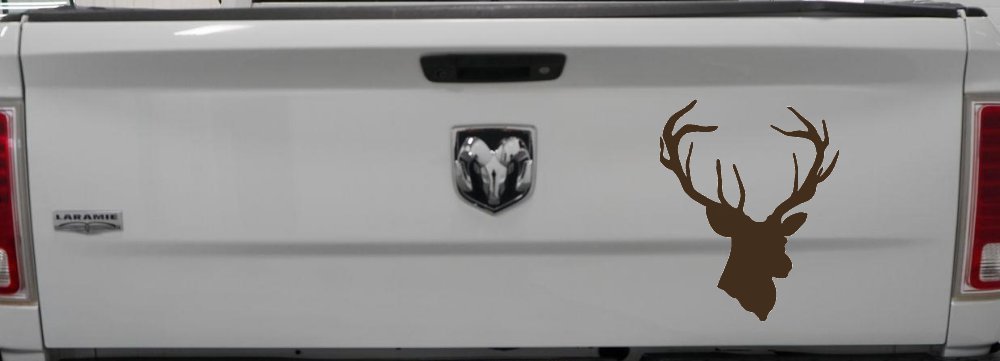 Big Buck Deer Hunting Car or Truck Window Decal Sticker (Brown)