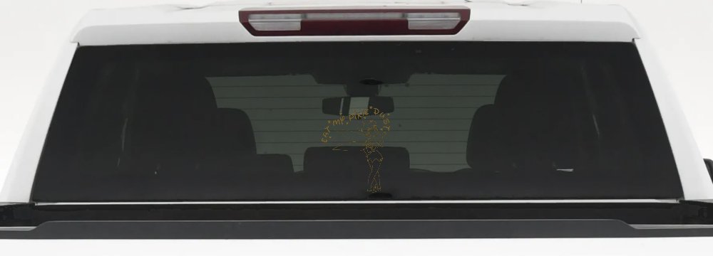 Tinkerbell Tinker Bell Eat My Pixie Dust Funny Car or Truck Window Decal Sticker (Gold)