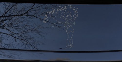 Tinkerbell Tinker Bell Eat My Pixie Dust Funny Car or Truck Window Decal Sticker