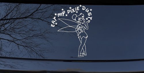 Tinkerbell Tinker Bell Eat My Pixie Dust Funny Car or Truck Window Decal Sticker