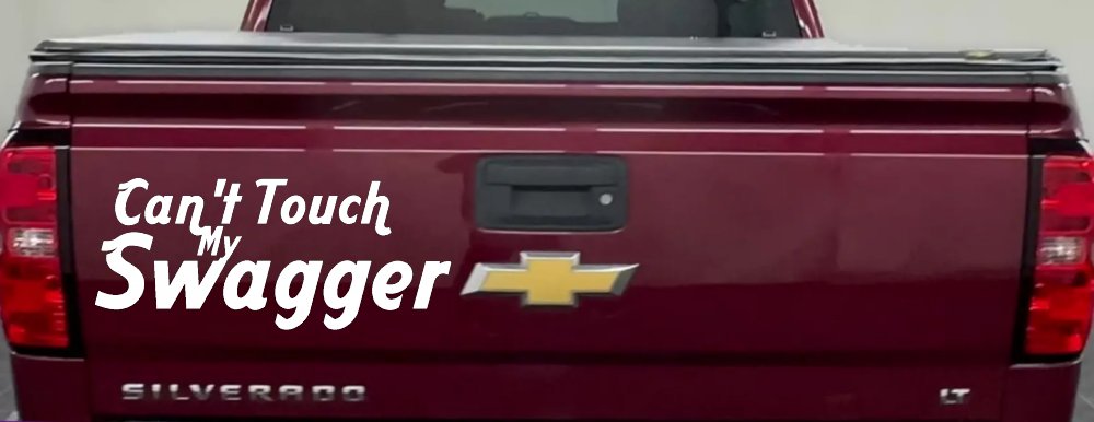 Can't Touch my Swagger Car or Truck Window Decal Sticker (White)