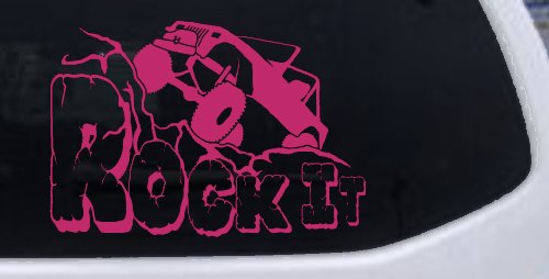 Rock It Rock Crawler Decal for Off Road Cars Trucks & SUVs (Hot Pink)