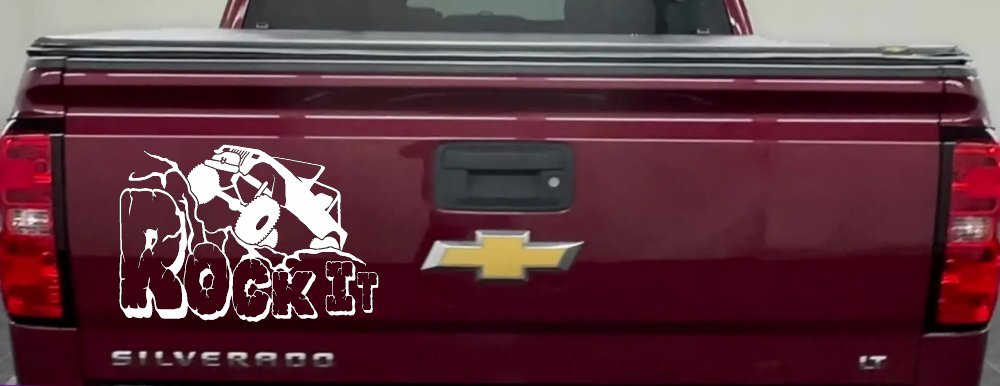 Rock It Rock Crawler Off Road Car or Truck Window Decal Sticker (White)