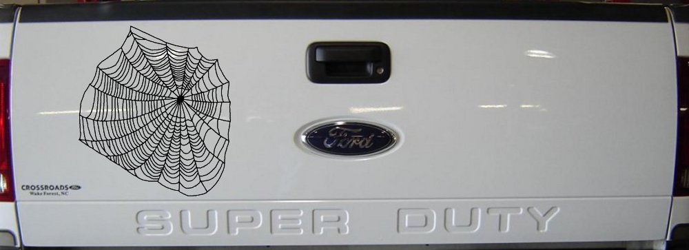 Spider Web Animals Car or Truck Window Decal Sticker (Black)