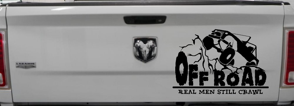 Rock Crawler Real Men Still Crawl Off Road Car or Truck Window Decal Sticker