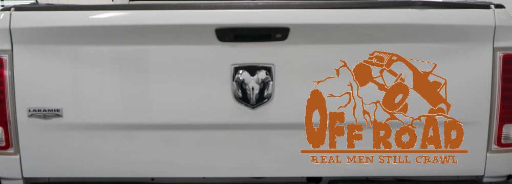 Rock Crawler Real Men Still Crawl Off Road Car or Truck Window Decal Sticker