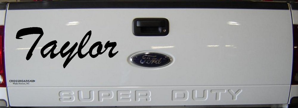 Taylor Car Window Decal Sticker Truck Vinyl (Matte Black)