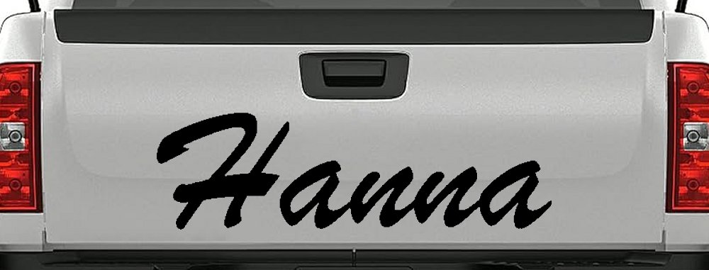 Hanna Car Truck Window Vinyl Decal Sticker Custom Name (Black)