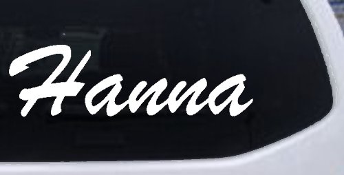 Hanna Car Truck Window Vinyl Decal Sticker Custom Name (White)