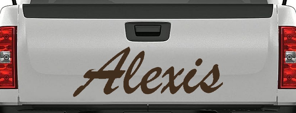 Alexis Car Truck Window Decal Vinyl Sticker Custom Name Personalized (Brown)