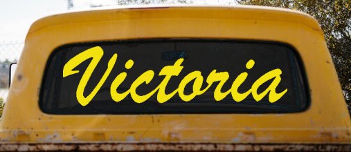 Victoria BC Car Truck Window Vinyl Decal Sticker Show Your City Pride (Yellow)